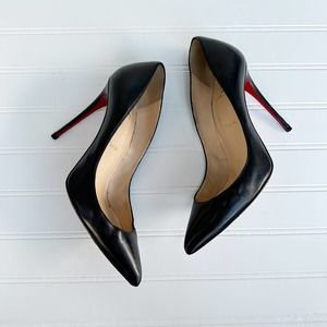 Christian Louboutin Shoes Heels Pigalle Follies 100 Pumps Nappa Leather Black